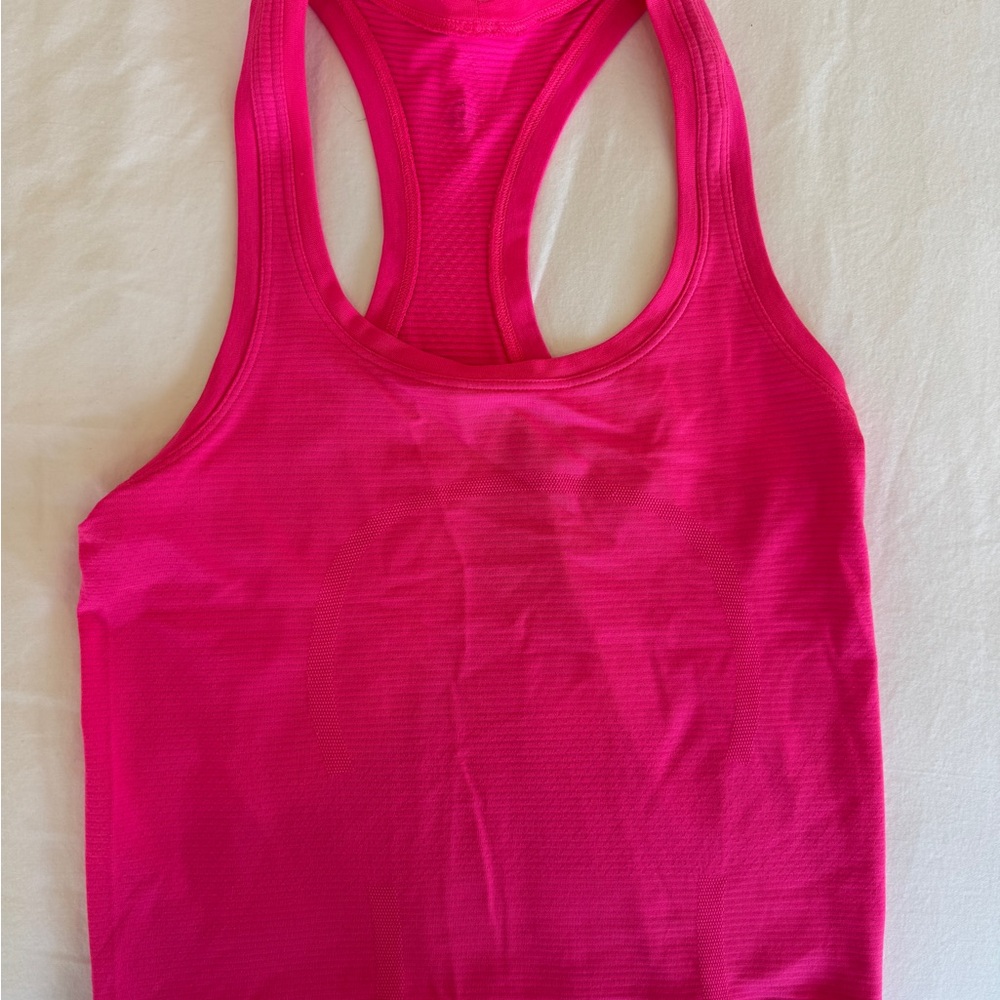 Lululemon Pink Swiftly Tech Racerback Tank Top, Hemmed